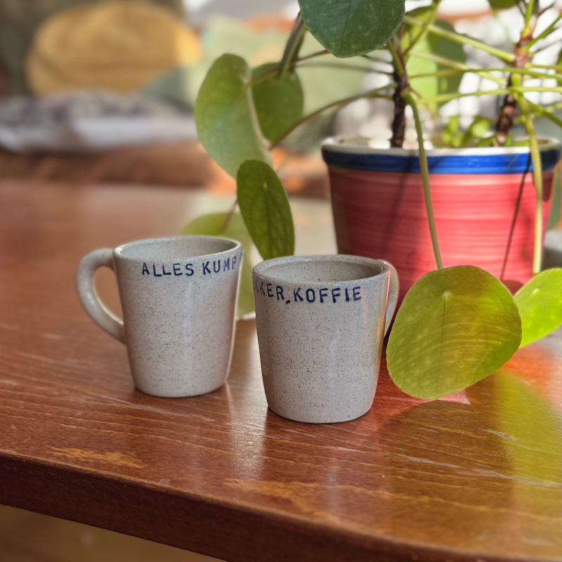 Espressokopje met gepersonaliseerde tekst